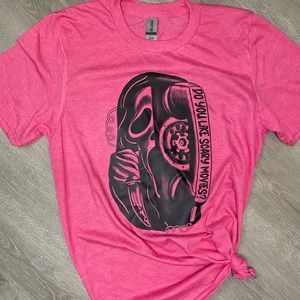 Do you like scary movies? Screen print tee